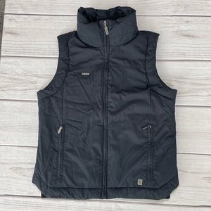 Columbia Black Puffer Down Feather Full Zip Women's Winter Vest size M